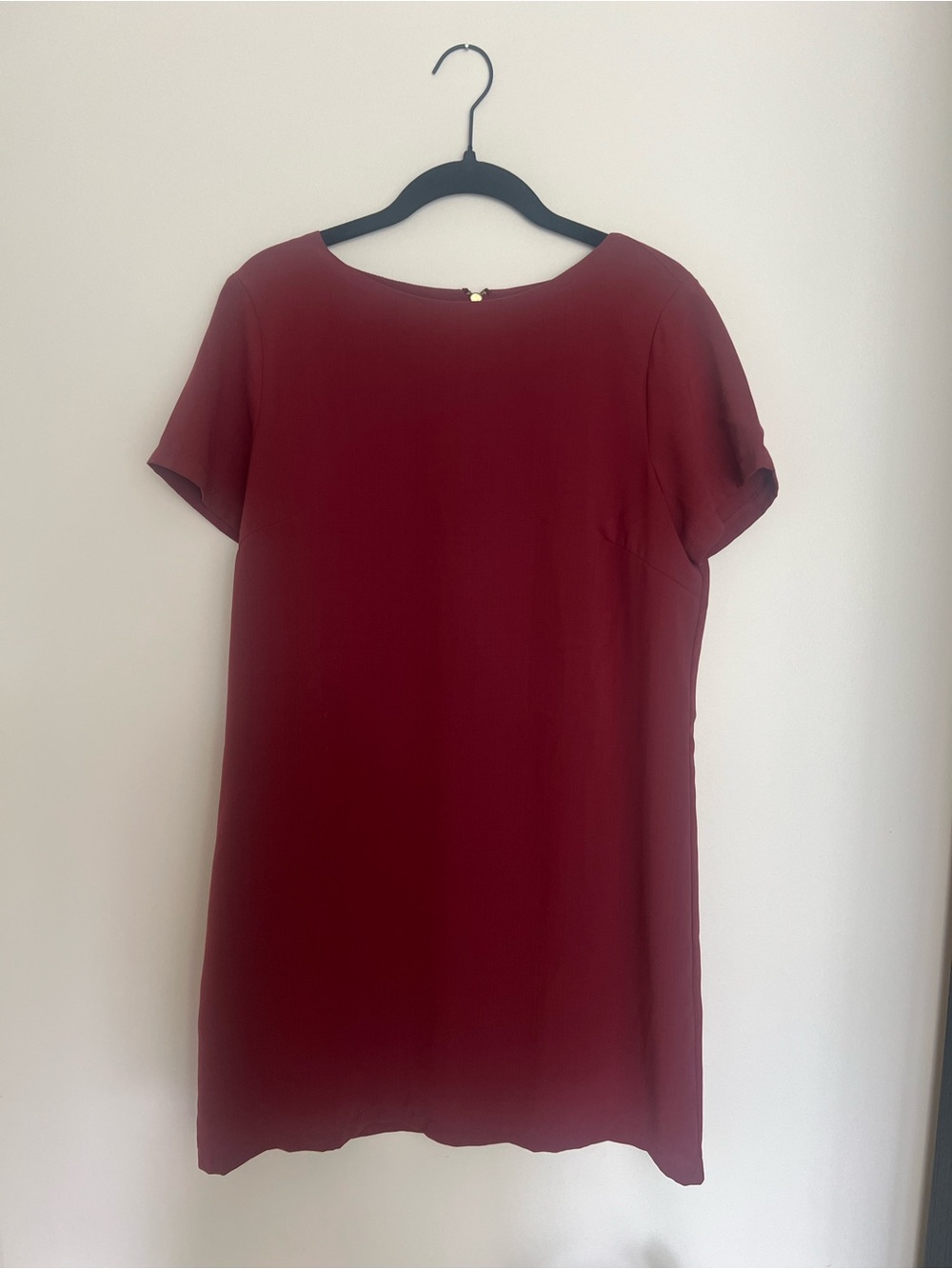 Lulu's Women’s Burgundy Short-Sleeve Shift Dress